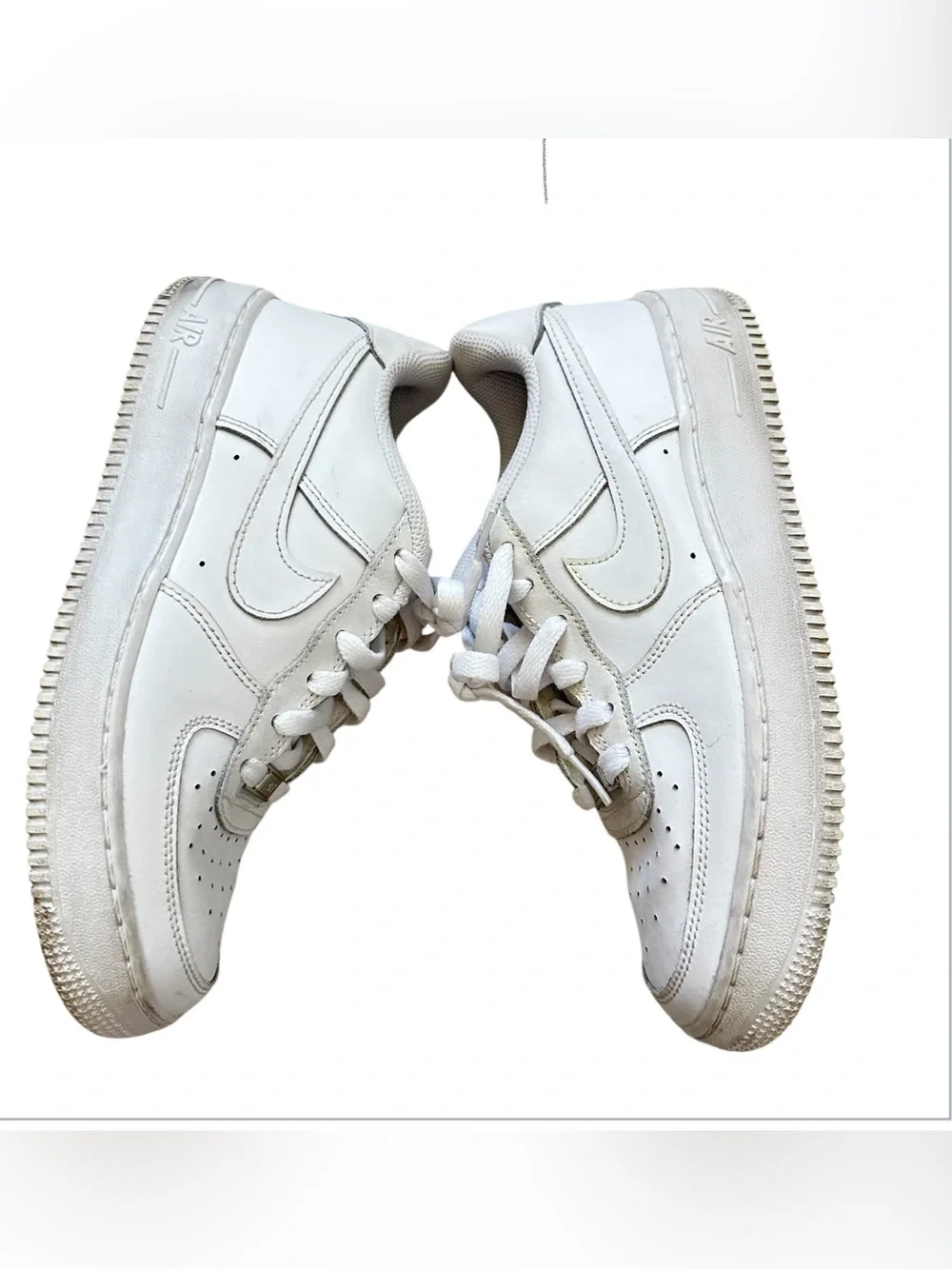 6Y Big Kids' Nike Air Force White Sneakers